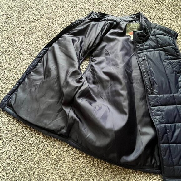 Navy Blue St Johns Bay Puffer Vest with Zippered Pockets, Men's Large, Thermal - Picture 5 of 6